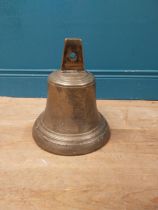 19th C. bronze bell. {31 cm H x 25 cm D}.