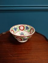 Early 20th C. painted brushware ceramic pudding bowl. {12 cm H x 23 cm Dia.}.