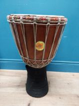 African Bongo drum {63 cm H x 38 cm Dia.}.