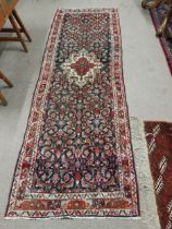 Decorative Persian carpet runner {100cm W x 303cm L}