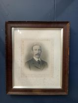 Presentation portrait man in oak frame {H 65cm x W 55cm}