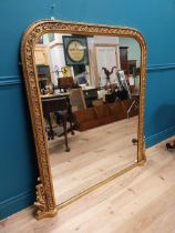 Good quality giltwood overmantle mirror in the Victorian style {133 cm H x 130 cm W}.