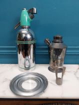 Two 1950's chrome cocktail shakers.