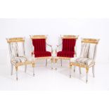 Pair of armchairs and two chairs