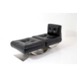 OSCAR NIEMEYER. Armchair with ottoman for MOBILIER INTERNATIONAL