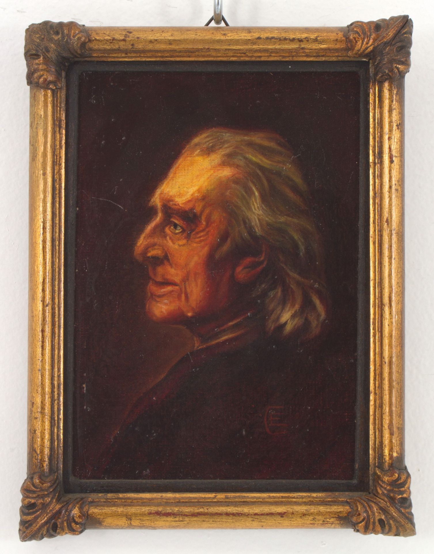 HENRI LEHMANN. Painting "PORTRAIT OF THE MUSICIAN FRANZ LISZT"