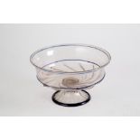 Blown glass cake stand