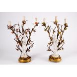 Pair of bronze candlesticks