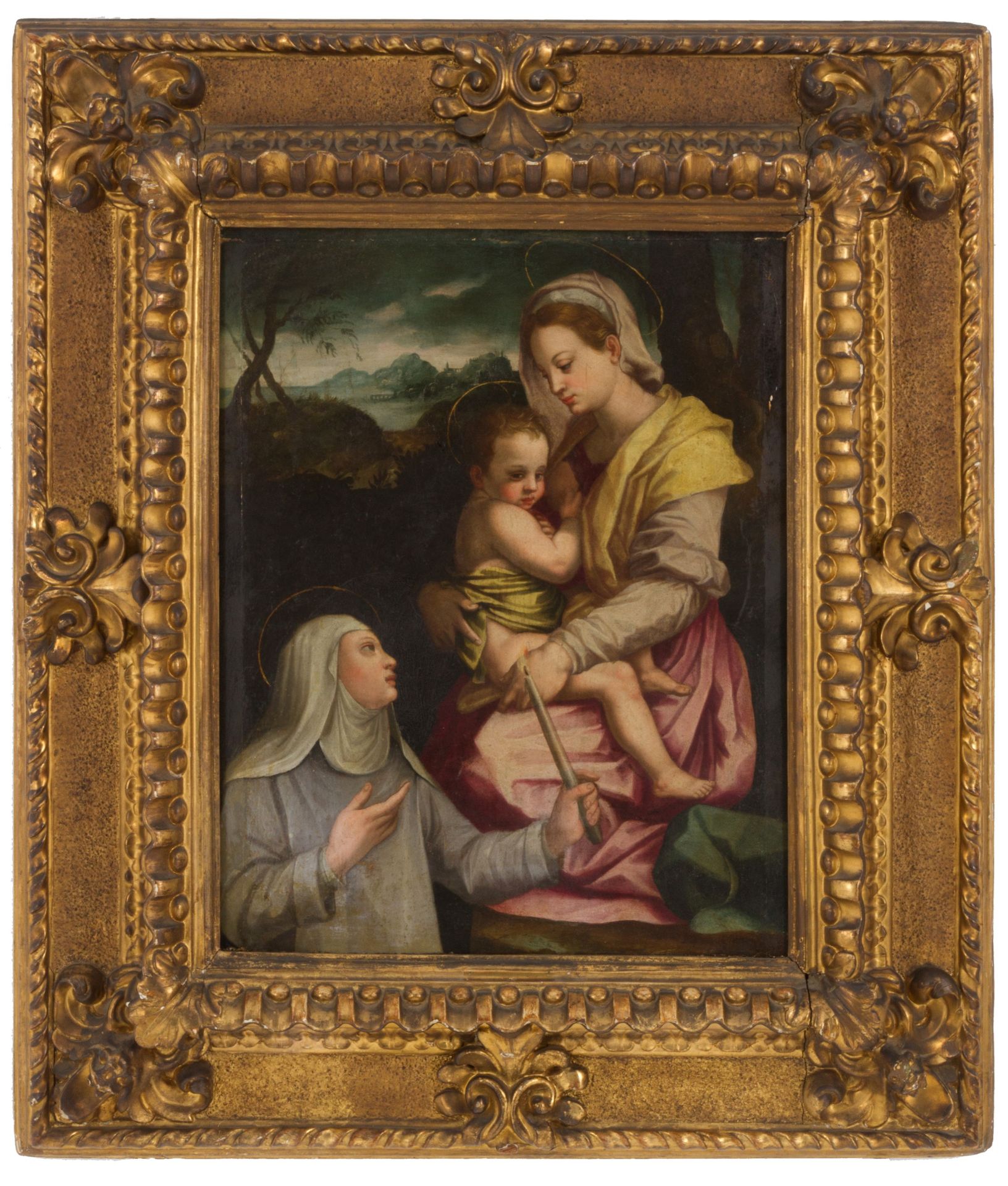 Painting "MADONNA WITH CHILD AND SAINT"