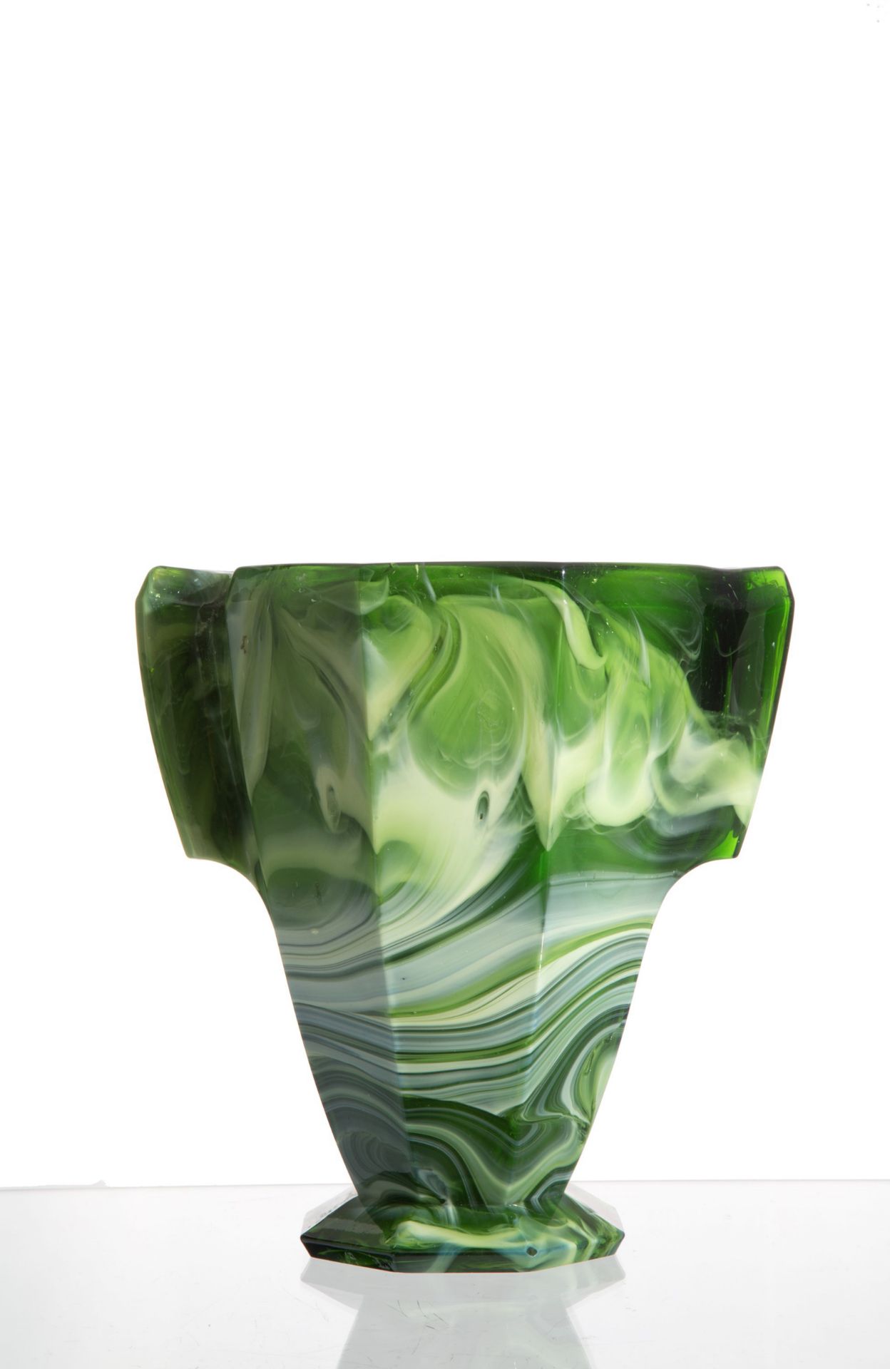 Chalcedony glass vase