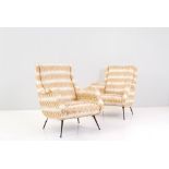 ALDO MORBELLI (stile di). Pair of armchairs