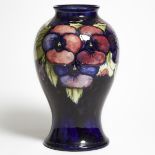 Moorcroft Pansy Vase, c.1925-30, height 12.5 in — 31.8 cm