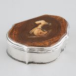 George III Silver Agate-Topped Snuff Box, George King, London, c.1820, width 2.8 in — 7 cm