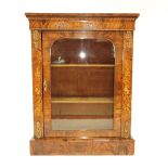 French Ormolu Mounted Burl Walnut Vitrine, late 19th century, 41.5 x 31.5 x 13 in — 105.4 x 80 x 33