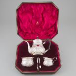 Late Victorian Silver Tea Service, Josiah Williams & Co., London, 1897-99, teapot height 5.7 in — 14