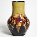 Moorcroft Orchids Large Vase, 1930s, height 12.2 in — 31 cm