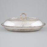 William IV Silver Oval Entrée Dish and Cover, William Ker Reid, London, 1833, length 12 in — 30.5 cm