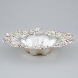 American Silver Pierced Bowl, J.E. Caldwell & Co., Philadelphia, Pa., early 20th century, diameter 1