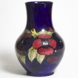 Moorcroft Pansy Large Vase, c.1925, height 13.7 in — 34.8 cm