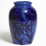 Moorcroft Powder Blue Cornflower Vase, c.1925, height 9 in — 22.8 cm