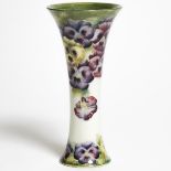 Macintyre Moorcroft Pansy Vase, c.1910-12, height 7.3 in — 18.5 cm