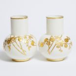 Pair of Royal Worcester Vases, 1880, height 6.4 in — 16.2 cm (2 Pieces)