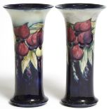Pair of Moorcroft Wisteria Vases, c.1914-16, height 8.3 in — 21 cm (2 Pieces)