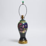 Moorcroft Clematis Table Lamp, c.1965, overall height 26 in — 66 cm