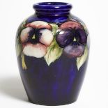 Moorcroft Pansy Vase, 1930s, height 6.4 in — 16.2 cm