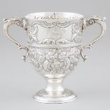 George II Irish Silver Two-Handled Cup, Michael Walsh, Dublin, 1757, height 5.6 in — 14.2 cm