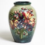 Moorcroft Spring Flowers Vase, c.1950, height 9.1 in — 23 cm