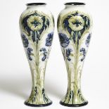 Pair of Macintyre Moorcroft Florian Ware Vases, c.1900-05, height 11.2 in — 28.5 cm (2 Pieces)