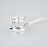 English Silver Tea Strainer, Goldmiths & Silversmiths Co., London, 1911, height 2.2 in — 5.7 cm; le
