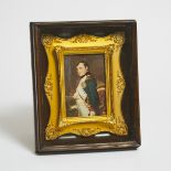 Portrait Miniature of Napoleon I, after Paul Delaroche, 19th century, 10.25 x 8.25 in — 26 x 21 cm