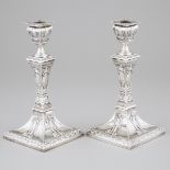 Pair of Victorian Silver Table Candlesticks, William Comyns, London, 1894, height 9.3 in — 23.7 cm (