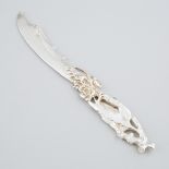 American Silver Letter Opener, c.1900, length 9 in — 22.9 cm