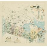 William Kurelek, RCA (1927-1977), Canadian, MAP OF CANADA, colour lithograph on wove paper, sheet 22