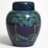 Moorcroft Moonlit Blue Covered Ginger Jar, c.1925, height 10.6 in — 27 cm