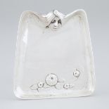 American Silver Nymph and Lillies Vide-Poche, Mauser Mfg. Co., New York, N.Y., c.1900, 4.4 x 4.7 in