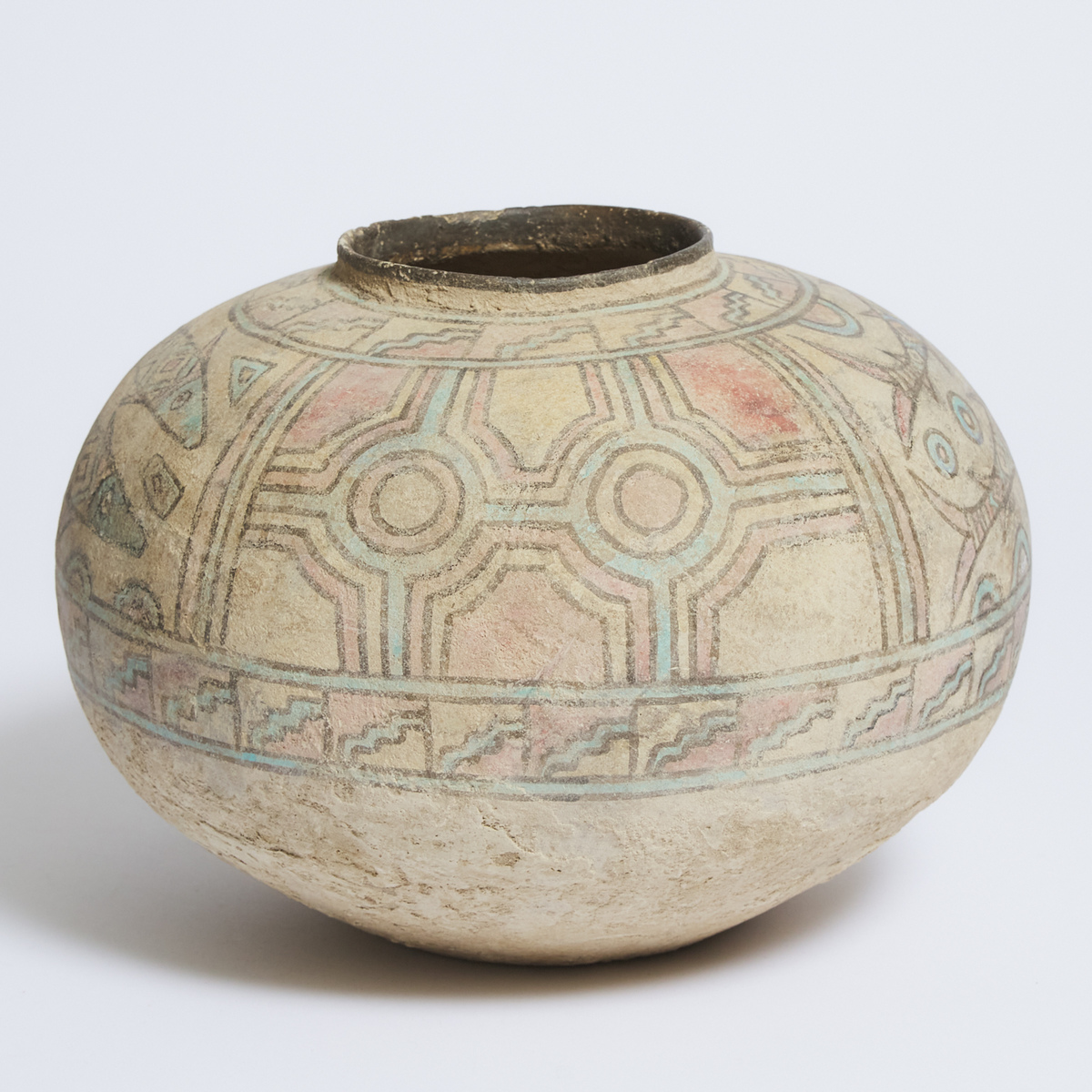 Indus Valley Civilization Polychromed Pottery Jar, Mehrgarh, 2600-2000 BC, height 8.6 in — 21.8 cm, - Image 4 of 4