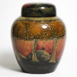 Moorcroft Eventide Covered Ginger Jar, c.1925, height 10.4 in — 26.5 cm