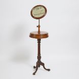 Mid Victorian Turned Mahogany Tripod Shaving Stand, c.1850, (adjustable) height 60 in — 152.4 cm