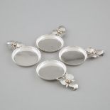 Four Canadian Silver 'Trillium' Ashtrays, Douglas Boyd, Richmond Hill, 1960, width 4 in — 10 cm (4 P