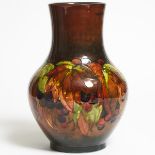 Moorcroft Flambé Grape and Leaf Large Vase, 1930s, height 14.1 in — 35.7 cm