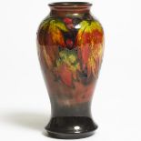 Moorcroft Flambé Grape and Leaf Vase, 1930s, height 7.1 in — 18 cm