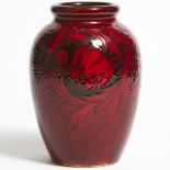 Moorcroft Flambé Late Florian Vase, c.1925, height 9.1 in — 23 cm