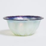 Tiffany 'Favrile' Iridescent Glass Bowl, early 20th century, height 2.7 in — 6.9 cm, diameter 6.7 in
