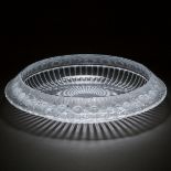 'Marguerites', Lalique Moulded and Frosted Glass Shallow Bowl, post-1945, diameter 13 in — 33 cm