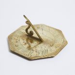 Victorian Renaissance Revival Bronze Table Sundial, 19th century, 8 x 8 in — 20.3 x 20.3 cm