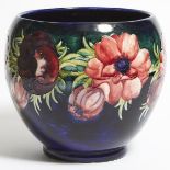 Moorcroft Anemone Large Jardinière, dated 1959, height 11.1 in — 28.2 cm, diameter 12.2 in — 31 cm